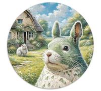 Totoro 1000 Pieces Jigsaws Stress Reliever Difficult Challenge for Adults Kids Unique Challenge Game Cute Pets Jigsaw Puzzles Home Decor Gifts And Gifts (67.5x67.5cm)