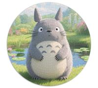 Totoro Jigsaw Puzzles Puzzles for Adults Kids. 1000 Pieces Pet Whimsical Challenge Toy Educational Game Home Decoration for Educational Games Gifts 1000pcs (67.5x67.5cm)