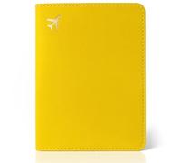 toTravelGear Passport Holder for Travel Essentials,RFID Blocking Passport Cover Case for Travel Accessories,Travel Wallet for Women Men, Lemon Yellow, Minimalist