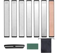 TOTSUN Diamond Sharpening Stones, 10 PCS Knife Sharpening System Kit, Professional Diamond Whetstones Knife Sharpening Kit Portable for Fine Grind Polish Outdoor Tools and Kitchen Knives