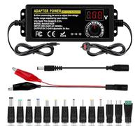 TOTSUN Power Adapter Adjustable 3A 72W Universal Power Supply 3V-24V AC/DC Converter Variable Universal Adapter with Voltage Indicator 14 Tips for Home Electronics