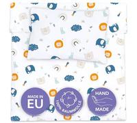 Totsy Baby Cot bed duvet cover set 100x135 cm - Cotton toddler quilt covers for girl and boy Set Comforter cover 100 x 135 cm and pillowcase 60 x 40 cm Oeko-Tex