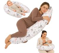 Totsy Baby Pregnancy and Nursing Pillow 190cm - Maternity Pillow and Body Pillow or Pregnancy Pillow Support for Side Sleep and Nursing Perfect for Pregnant Women C Pillows Oeko-Tex