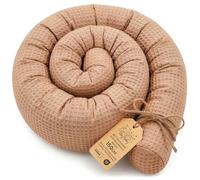 Totsy Baby Side sleeper bed snake body pillow 150 cm cotton long bed roll sleeping neck headrest Oeko-Tex Brown