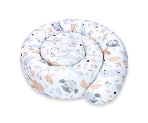 Totsy Baby Side sleeper bed snake body pillow 150 cm cotton long bed roll sleeping neck headrest Oeko-Tex Owls