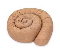 Totsy Baby Side sleeper bed snake body pillow 300 cm cotton long bed roll sleeping neck headrest Oeko-Tex Brown