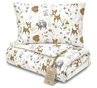 Totsy Baby Toddler Duvet Pillow Set 100x135 cm Quilt 40x60cm Cushion - Coton Lightweight Breathable Bedding Insert for Cot Nursery Travel Cots bed Insert Only 100 x 135 Oeko-tex Deer