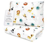 Totsy Baby Toddler Duvet Pillow Set 100x135cm Quilt 40x60cm Cushion - Coton Lightweight Breathable Bedding Insert for Cot Nursery Travel Cots bed Insert Only Oeko-tex Safari