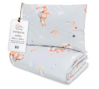 Totsy Baby Toddler Duvet Pillow Set 100x135cm Quilt 40x60cm Cushion - Coton Lightweight Breathable Bedding Insert for Cot Nursery Travel Cots bed Insert Only Oeko-tex Rabbits