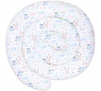 Totsy Baby XXL bed snake, bed pillow, nursing pillow, bed roll, bed guard, decorative pillow, bed border, snake XL handmade Light gray with owls 200 cm certificat Oeko-Tex