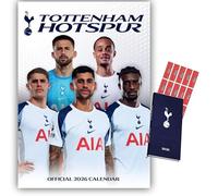Tottenham Calendar 2026 A3 Wall Calendar & Slim Pocket Diary Gift Bundle with Free Organisational Stickers Included