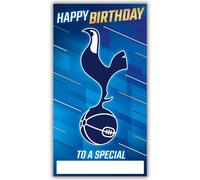 Tottenham Football Club Birthday Card. Comes with Stickers to Personalise with your Caption, Mum, Dad, Grandson, Boyfriend, Open Birthday Card, Blue