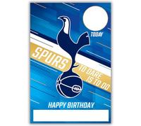 Tottenham Football Club Birthday Card. Comes with Stickers to Personalise your Age and Name, Blue
