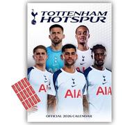 Tottenham Hotspur Calendar 2026 A3 Spurs Wall Calendar Football with FREE Organising Stickers Included