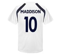 Tottenham Hotspur FC Boys Maddison 10 Poly T-Shirt White 10-11 Years