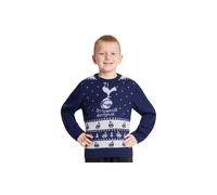 Tottenham Hotspur FC Christmas Jumper Warm Cosy Football Xmas Jumper Pullover Top in Navy | Size: 9-10 Years Tottenham Hotspur FC Navy 9-10 Years