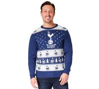 Tottenham Hotspur FC Christmas Jumpers for Men Teenagers Warm Cosy Football Xmas Jumper M-3XL - Spurs Gifts for Men (Blue, L)