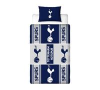 Tottenham Hotspur Fc Crest Reversible Duvet Set Navy Blue/white (Single)
