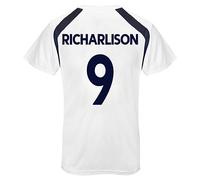 Tottenham Hotspur FC Mens Richarlison 9 Poly T-Shirt White Large