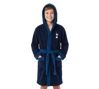 Tottenham Hotspur FC Official Boys Fleece Dressing Gown Robe Navy 5-6 Years