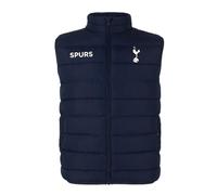Tottenham Hotspur FC Official Boys Padded Body Warmer Gilet Navy Zip 6-7 Years
