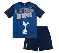 Tottenham Hotspur FC Official Gift Boys Short Pyjamas Navy Text 10-11 Years