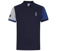 Tottenham Hotspur FC Official Gift Mens Contrast Sleeve Polo Shirt Navy Small