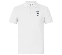 Tottenham Hotspur FC Official Gift Mens Single Crest Polo Shirt White XL