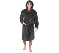 Tottenham Hotspur FC Official Mens Fleece Dressing Gown Robe Grey Small