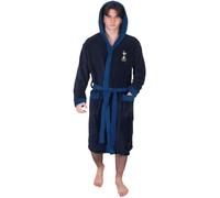 Tottenham Hotspur FC Official Mens Fleece Dressing Gown Robe Navy Medium