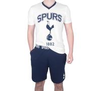 Tottenham Hotspur FC Official Mens Loungewear Short Pyjamas White Large