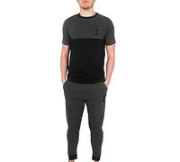 Tottenham Hotspur FC Official Mens Premium Long Pyjamas Set Grey Medium