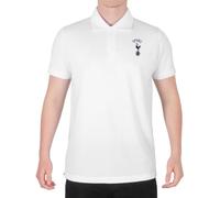 Tottenham Hotspur FC Official Mens Single Crest Polo Shirt White Medium