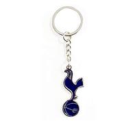Tottenham Hotspur FC Official Metal Football Crest Keyring (One Size) (Navy/Silver)