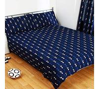 Tottenham Hotspur FC Official Pulse Design Reversible Duvet And Pillowcase Set (Single) (Navy)