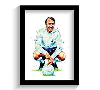 TOTTENHAM HOTSPUR | JIMMY GREAVES | HAND DRAWN FRAMED ILLUSTRATION PRINT POSTER