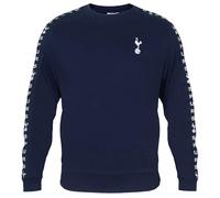 Tottenham Hotspur Men’s Sweatshirt Taped Official Football Gift Navy Large