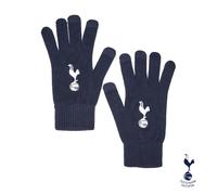 Tottenham Hotspur Stay Warm with Spurs Pride: Adult Knitted Navy Cotton Gloves - Soft & Comfortable - Ideal for Cold Weather - Official Merchandise