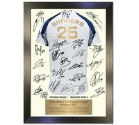 Tottenham Hotspur UEFA Europa League Winners 2025 Signed Shirt A3 Poster Display - Reproduction Reprint | Framed Football Memorabilia | Black Frame 46x34cm | Spurs Collectible Wall Art No184
