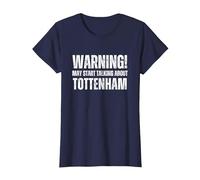 Tottenham Warning May Start Talking About Funny Vintage T-Shirt, Women, Navy Blue, X-Large