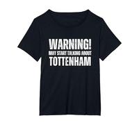 Tottenham Warning May Start Talking About Funny Vintage T-Shirt, Women's Plus, Black, 6X