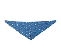 TOTTO - Dog Bandana, Size L, Double Sided with Different Print, Accessories for Dogs, Made with 100% Polyester, Resistant and Durable, Easy to Clean, Blue Paw and Bone Print