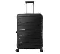 TOTTO - Medium Rigid Suitcase, Model Glide M, 44 x 60 x 26 cm, Capacity 82L, Resists Impacts, Double Wheels with 360° Rotation, Telescopic Handle, Internal Straps, TSA Lock, Black