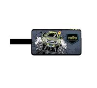 TOTTO - School Pencil Case Two Compartments, Monster Race Model, Large Pencil Case, Dimensions 23 x 12 x 9 cm, Side Handle, with ID on the Back, Compact and Resistant, Purple Print
