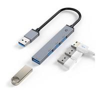 TOTU 4 Port USB Hub with 3 USB 2.0 Ports and USB 3.0 Port, Super Fast Ultra Slim Mini USB Adapter Compatible with PC, Laptop, Keyboard, Mac OS, Windows, Linux System