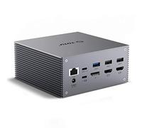 TOTU USB-C 4K@30Hz Triple Display Docking Station with Charging Support for Macbook Pro & Windows USB 3.1 Gen2 Type C Systems (2 HDMI,DP,7 USB Ports, 60W USB PD),NOT for macOS Extended Display