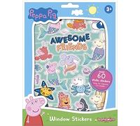 Totum 360129 Peppa Pig Window Stickers with Over 50 Reusable Stickers and a Landscape Scene, Colourful, DIN A 5