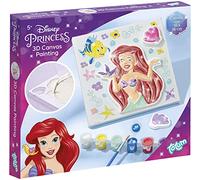 Totum 44371 Disney Princess Ariel Canvas Plaster Painting Creative Art Project, 16 x 16 cm