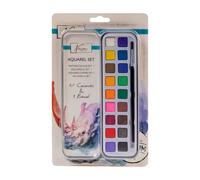 Totum Aquarel Paint Set 18 Colours & 1 Brush In Tin Box in White | Size: 1 Pack Totum White 1 Pack