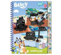 Totum Bluey Scratchbook Activity Set， with Scratch Cards， Stencil & Stickers